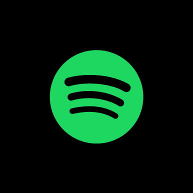 Green circle with three curved black lines inside, representing a logo on a black background.